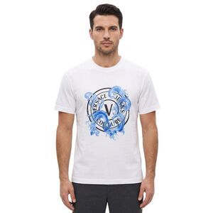 Versace Jeans Couture White T-Shirt – Baroque  Medallion  Logo